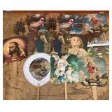 Bible story theme cardboard advertising fans