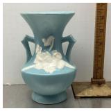 Weller Pottery blue cameo vase