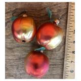 3 mercury glass ornaments