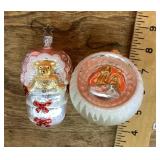 2 Radko mercury glass ornaments