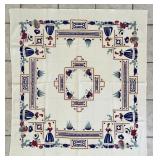 Vintage Mexico theme printed linen tablecloth