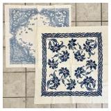 2 small vintage printed tablecloths