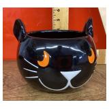 Ceramic Halloween black cat bowl