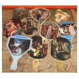 Bible story theme cardboard advertising fans