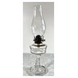 Small antique glass oil lamp