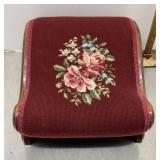 Needlepoint footstool