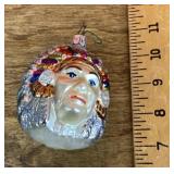 Radko mercury glass Native American ornament