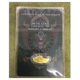 1/1000 oz. .999 fine gold bullion