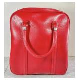 1960s Amelia Earhart red vinyl overnight bag