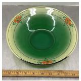 Decorative hand painted glass bowl