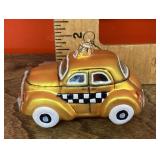Christopher Radko mercury glass taxi ornament