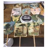 Cardboard advertising fans