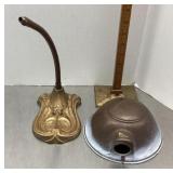 Vintage desk lamp parts with cast iron base