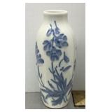 Rookwood blue and white pottery vase