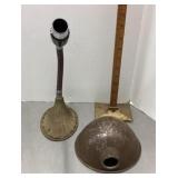 Vintage desk lamp parts with cast iron base