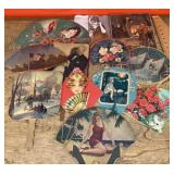 Cardboard advertising fans