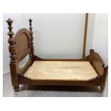 Victorian walnut doll bed