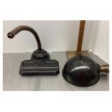 Vintage desk lamp parts with cast iron base