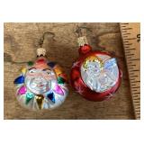 2 mercury glass ornaments