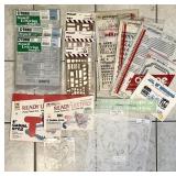 Plastic stencils, diecut letters, transfertype,