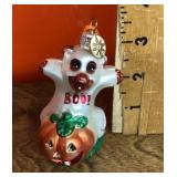 Mercury glass Halloween ghost ornament