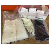 Gloves, hankies, vintage sweater