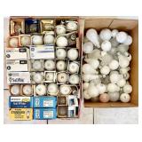 2 boxes of incandescent light bulbs