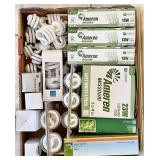 Large flat of CFL light bulbs