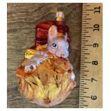 Mercury glass bunny Christmas ornament