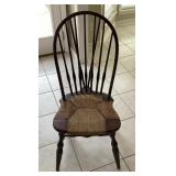 Windsor chair with rush seat