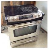 GE Profile stove and under-cabinet microwave