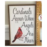 Cardinal inspirational wall art