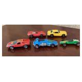 5 red line Hot Wheels cars