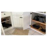 Contents of lower kitchen cabinets