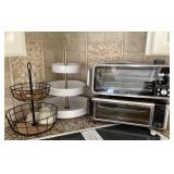2 Ninja toaster ovens, 2 rotating storage, etc.