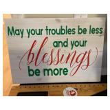 Wooden holiday wall decor