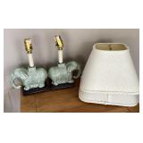 2 elephant table lamps