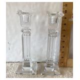 Pair of crystal candlesticks