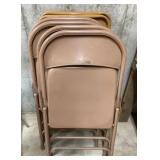 6 metal folding chairs