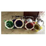 4-light spotlight with colored film