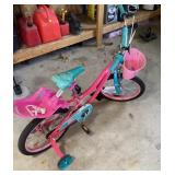 Girl's Schwinn bike with training wheels
