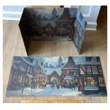 Holiday scene tri-fold backdrop
