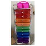 10 plastic drawer rollaround storage