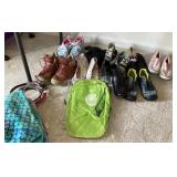 Shoes, bag, blankets, and belts