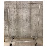 Adjustable rolling clothing rack