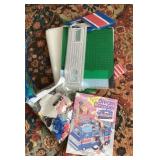 Plastic needlepoint canvas plus thread