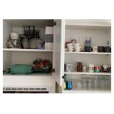 Contents of 2 upper & 1 lower kitchen cabinets
