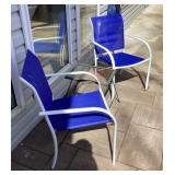 2 patio chairs and side table