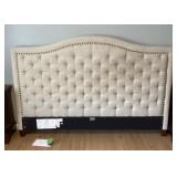 King size button tufted headboard & footboard