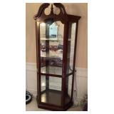 Lighted curio cabinet